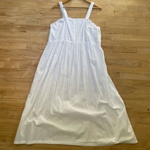 POWELL CRAFT Handmade Embroidered Cotton Night Dress Gown